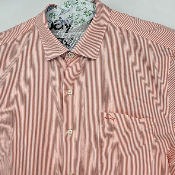 Tommy Bahama Shirt Mens Extra Large Button Up Pima Cotton Ombre Striped XL - Picture 2 of 9